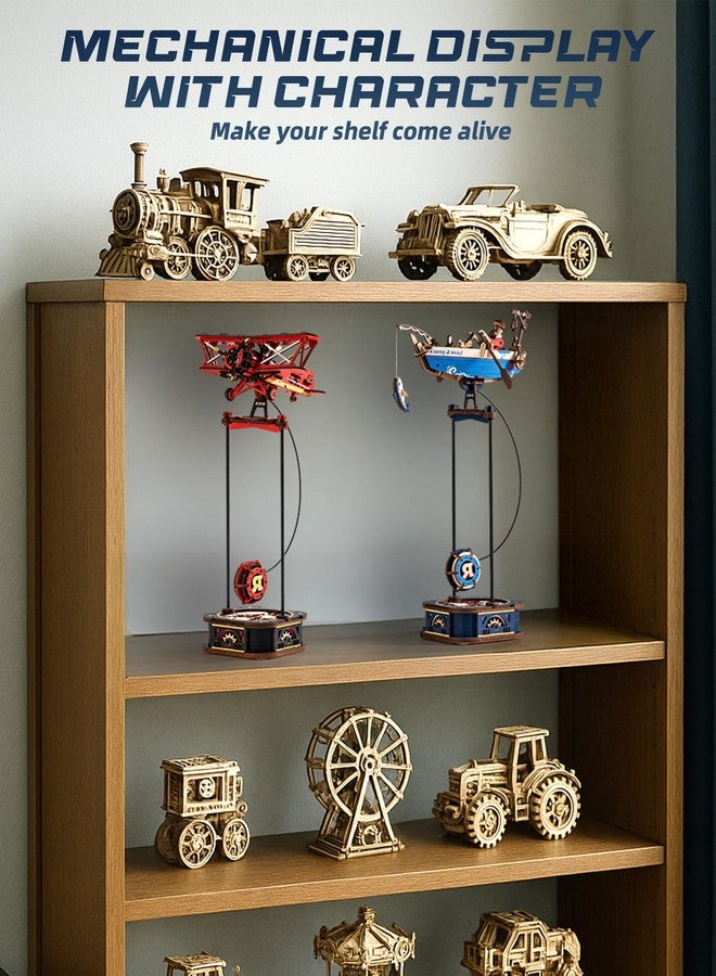 ROBOTIME 3D Wooden Puzzles for Adults, Ship Gravity Swing Model, Aircraft Model Kits for Age 14+,3D Puzzle Model Building Kit, Birthday/Christmas/Creative Gifts for Adults&Teens - Image 2